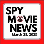Spy Movie News Logo with red and white background for Spy Movie News-March 28 2023